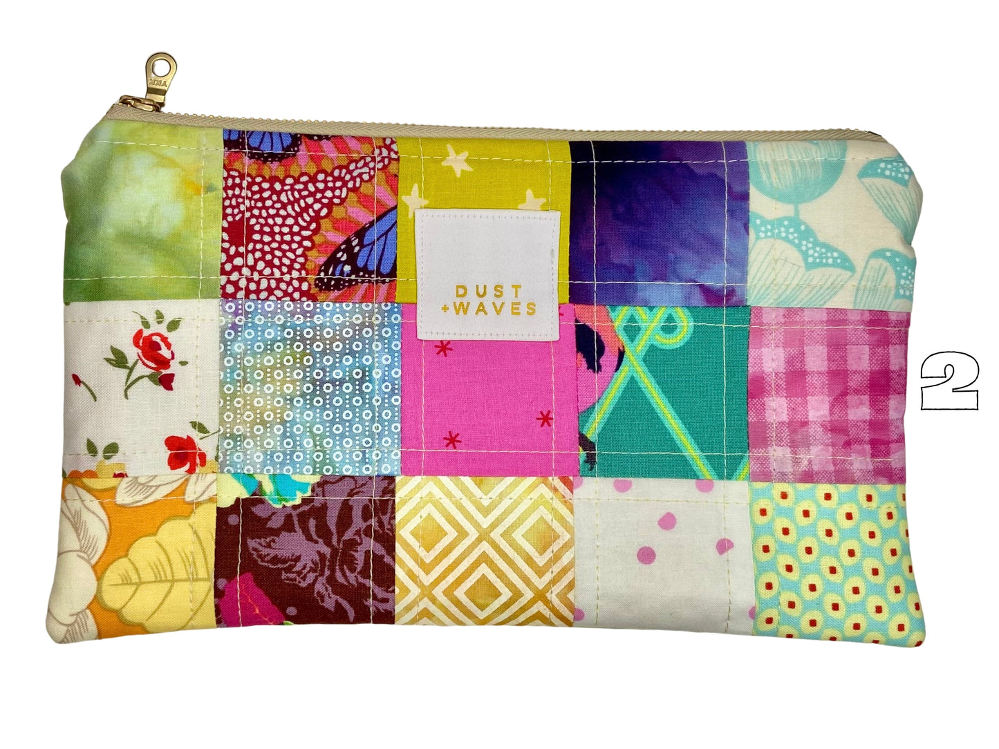 ombre checkerboard zip purses