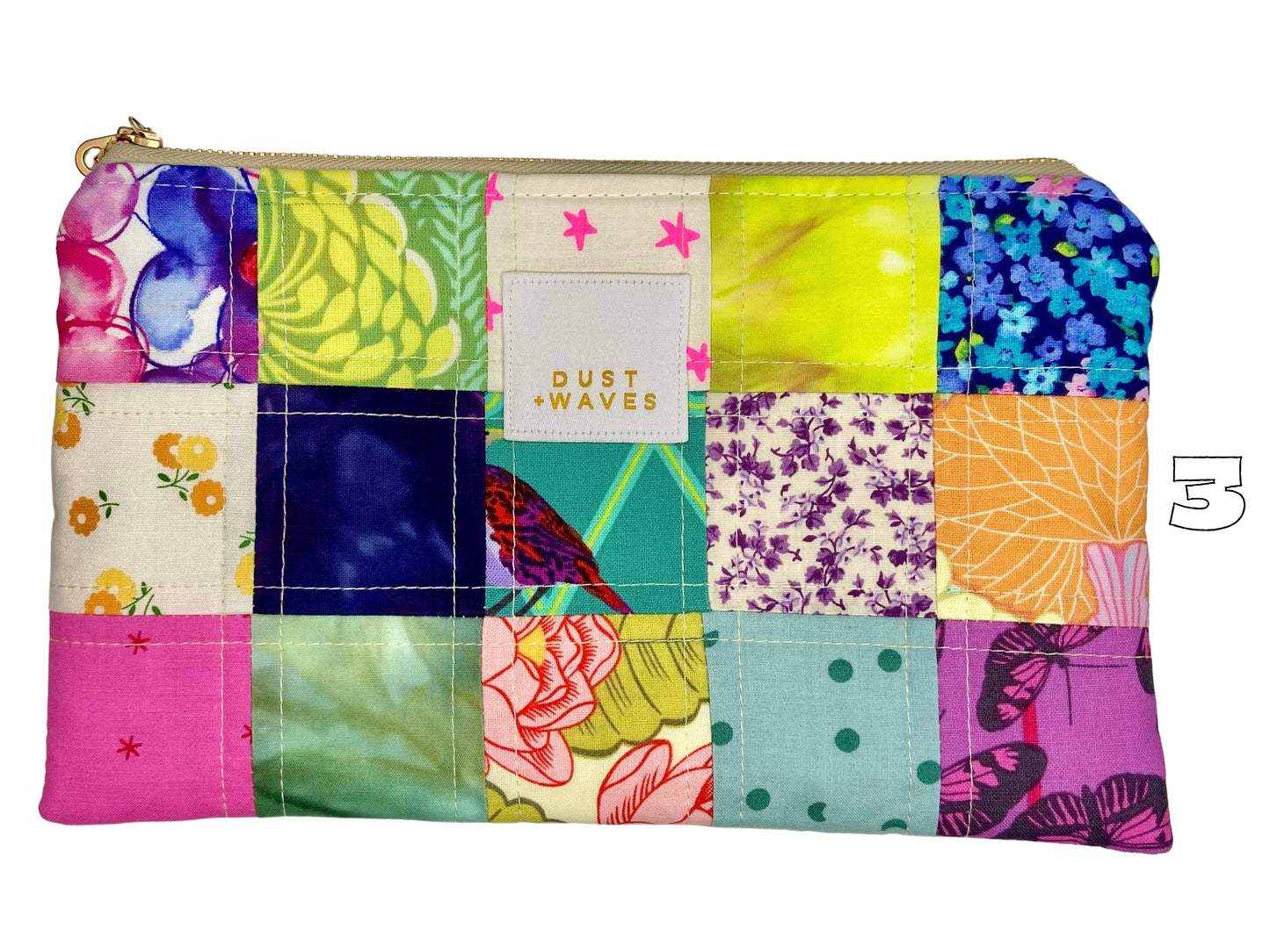 ombre checkerboard zip purses