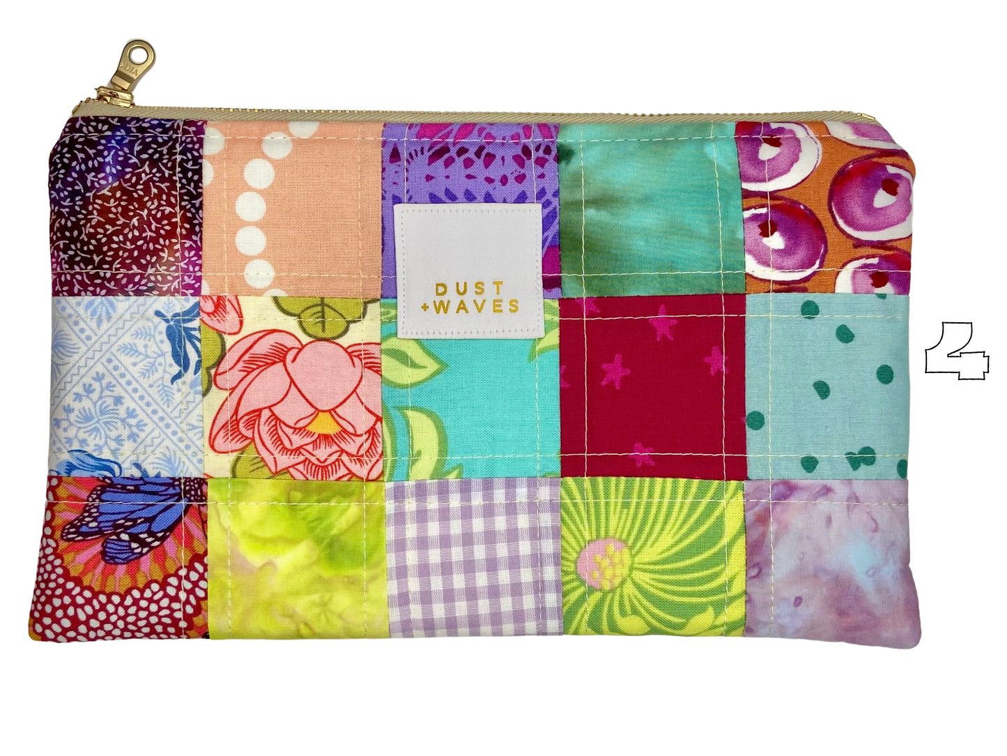 ombre checkerboard zip purses