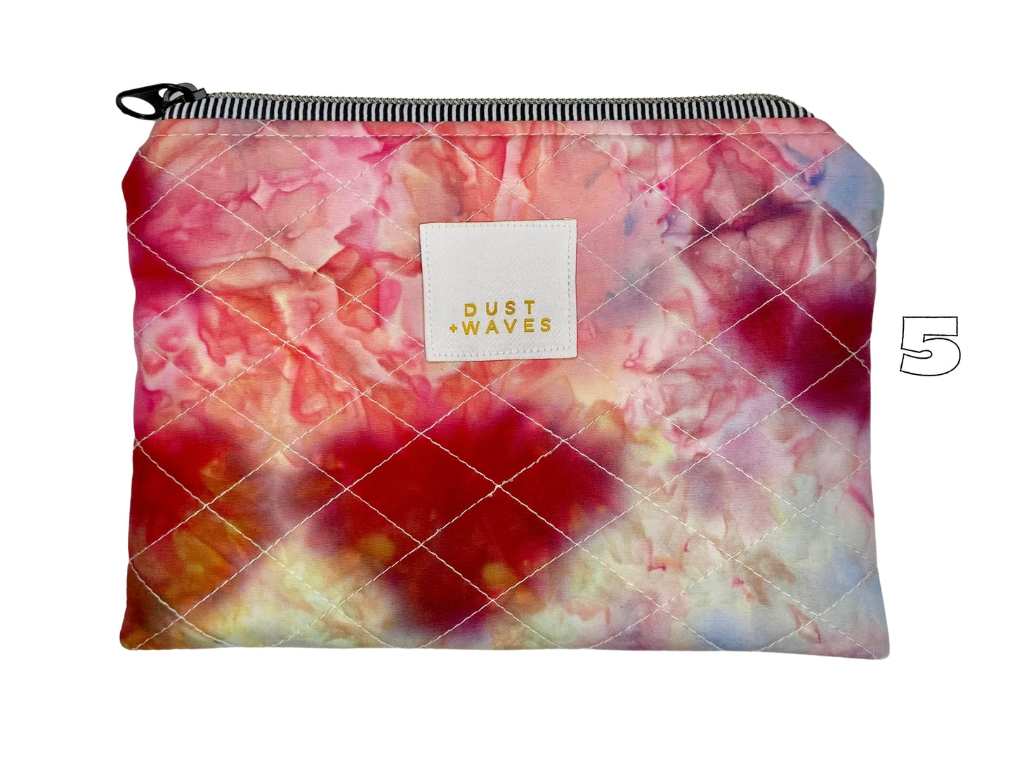 dyed fabric zip purses