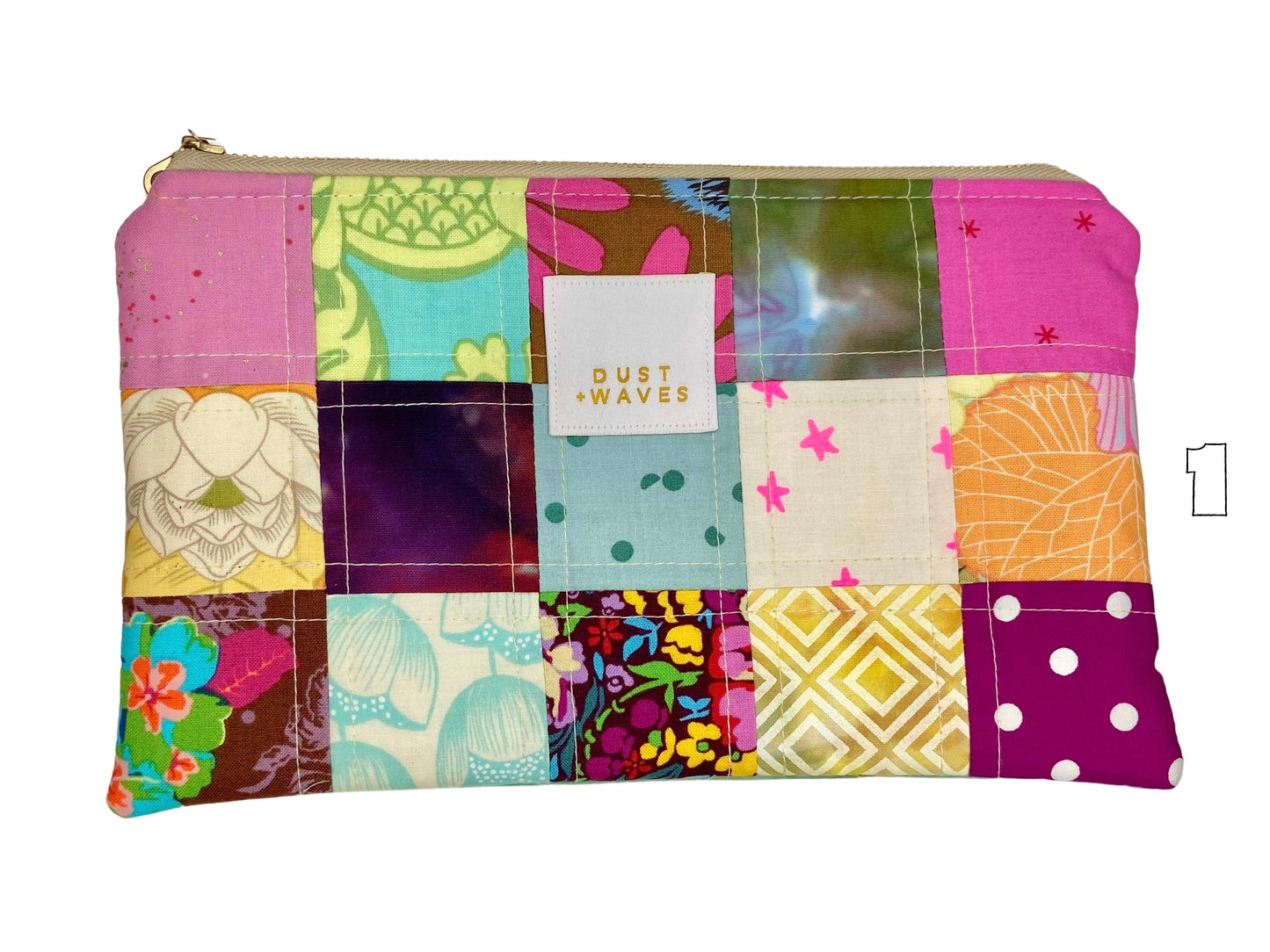 ombre checkerboard zip purses