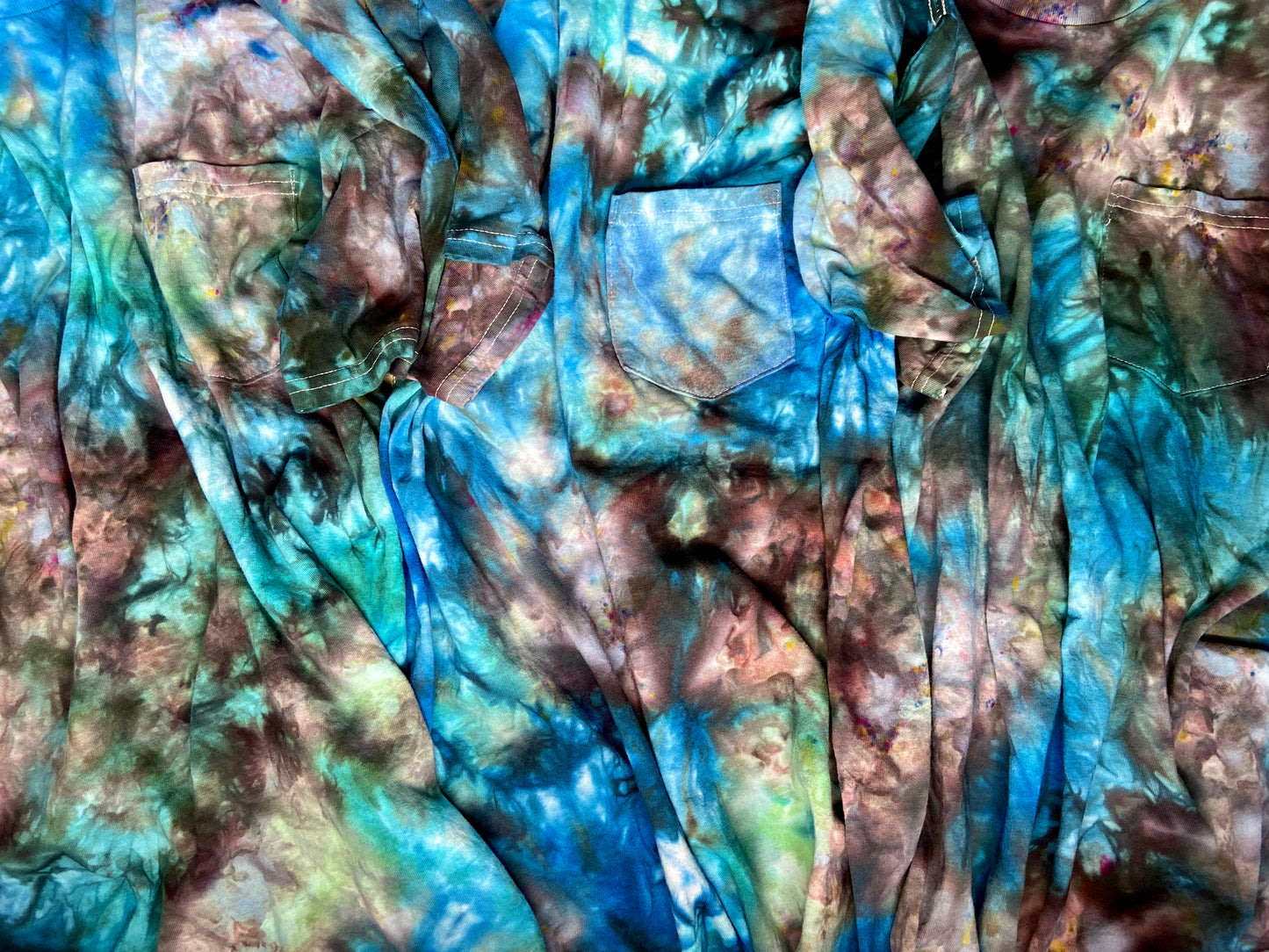 ice dyed pocket t-shirts