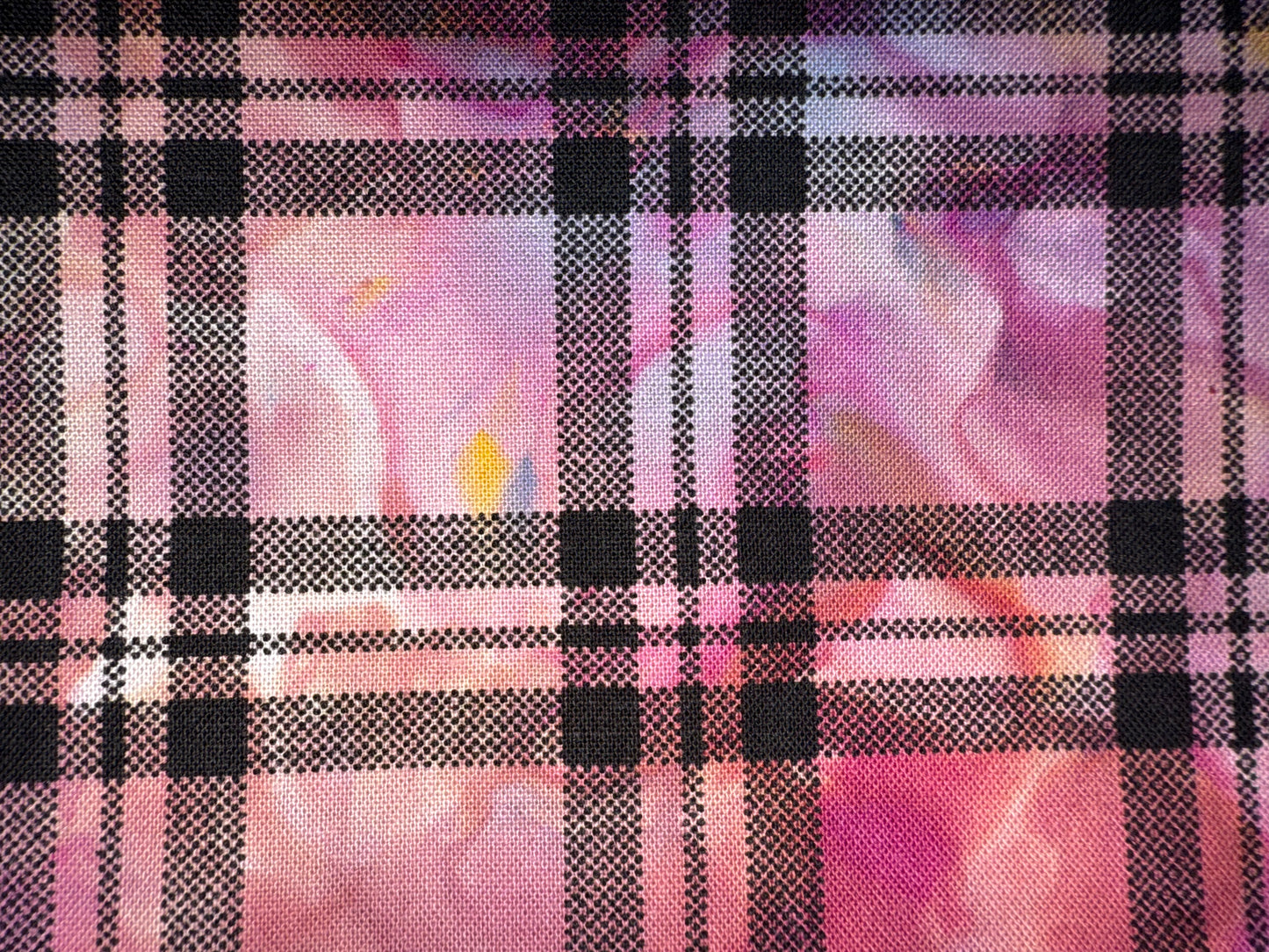PLAID - overdye black print - FUNHOUSE COLLECTION - 4 colors
