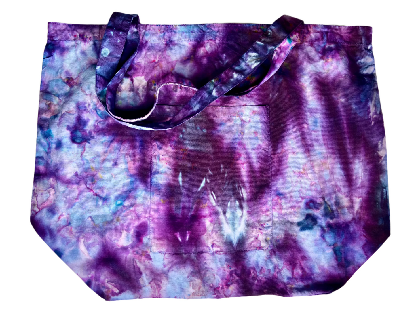 ice dyed cotton tote bags