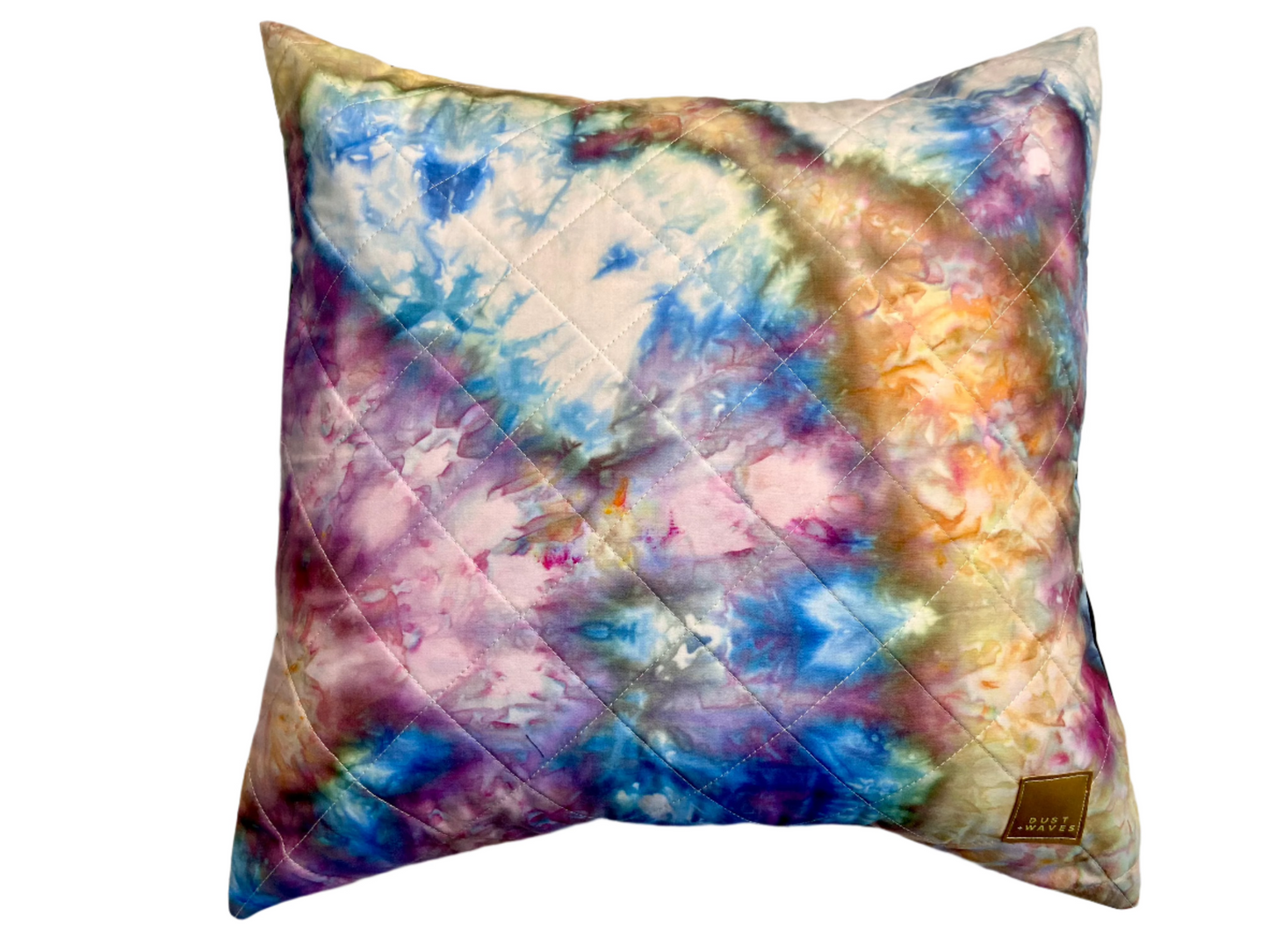 ice dyed quilted pillow covers