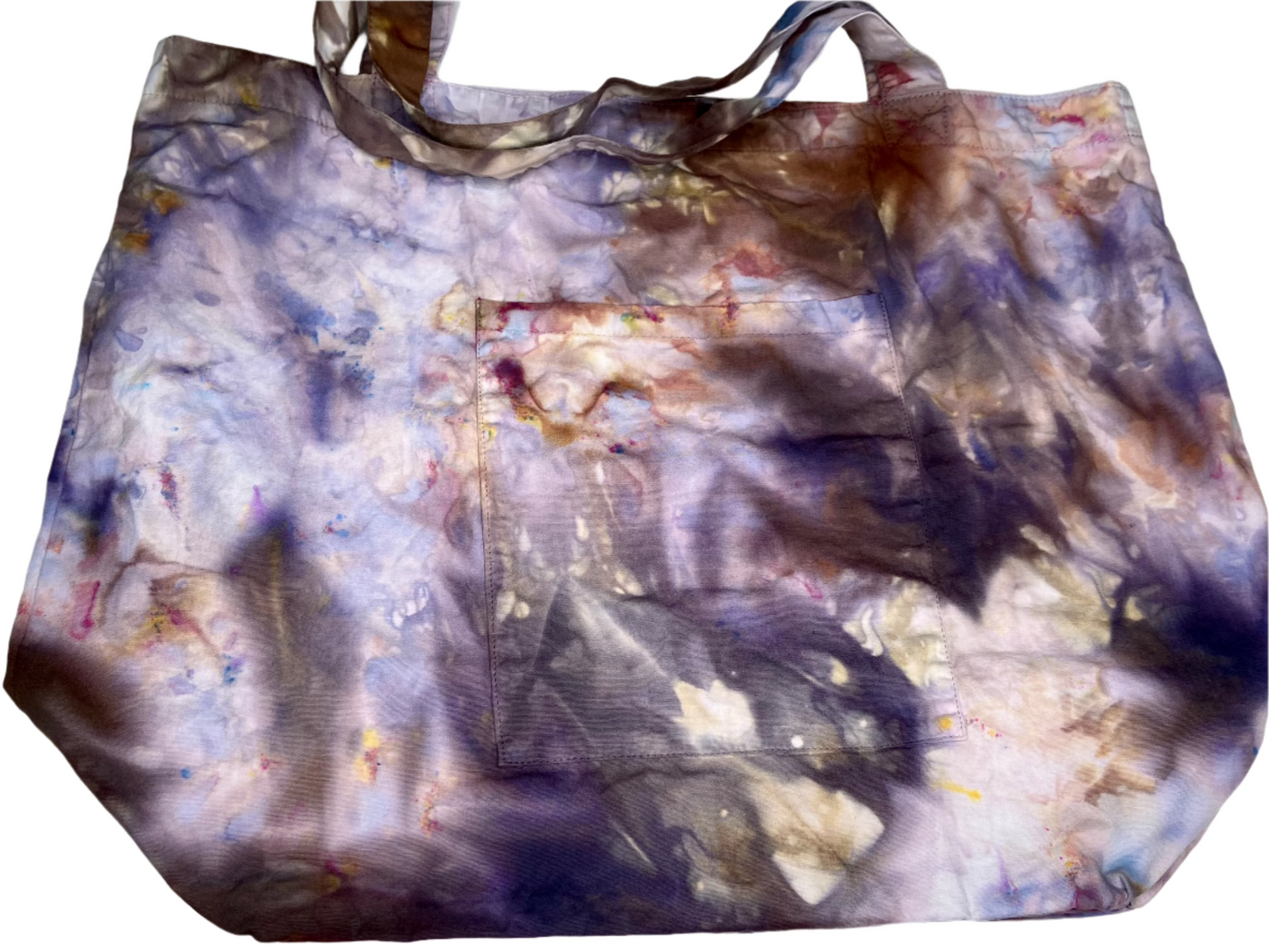 ice dyed cotton tote bags