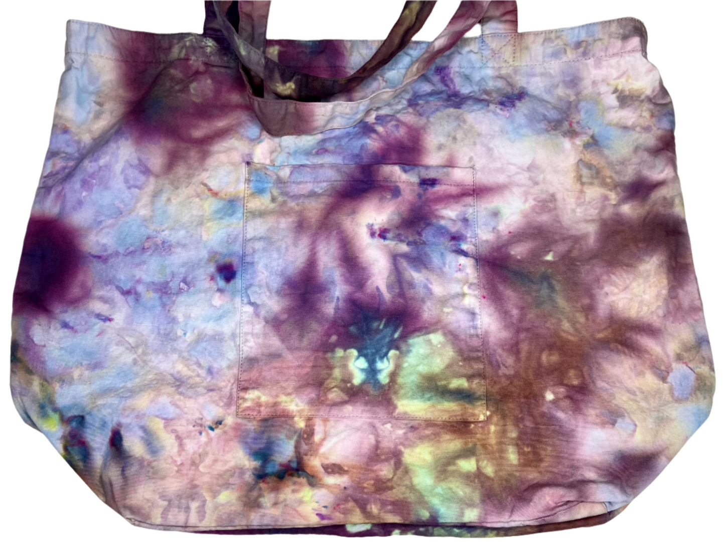 ice dyed cotton tote bags