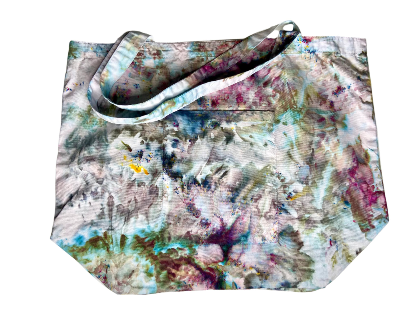 ice dyed cotton tote bags