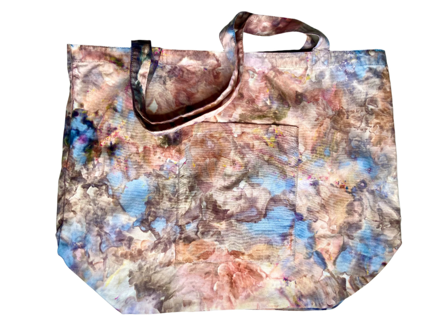 ice dyed cotton tote bags