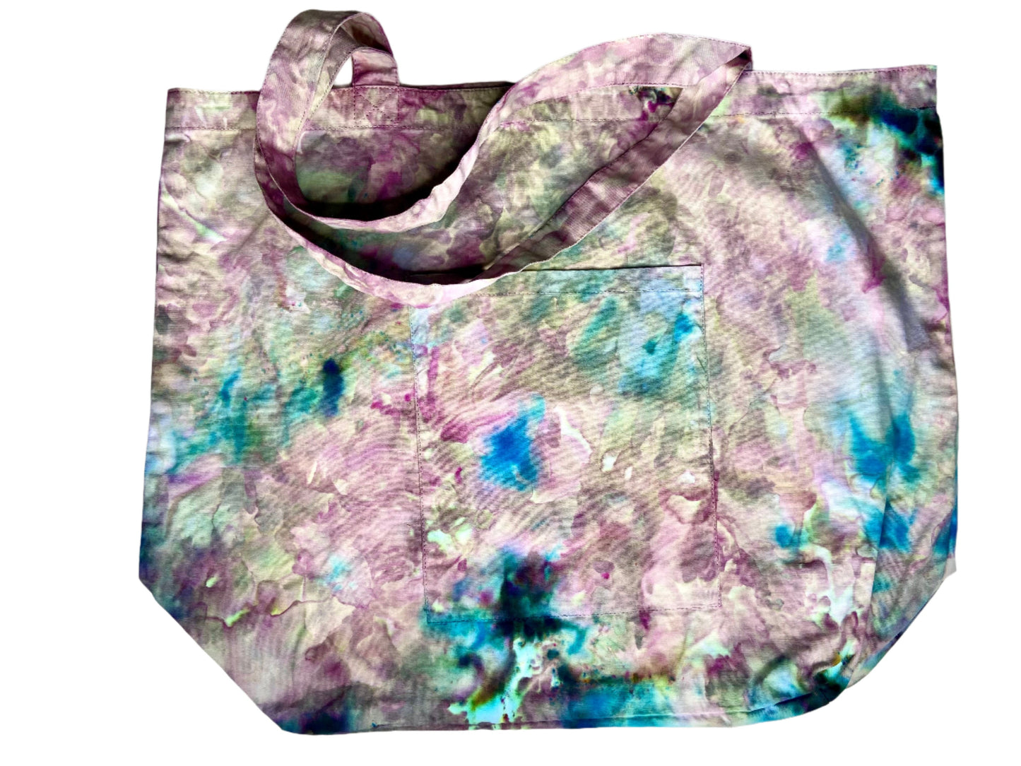 ice dyed cotton tote bags