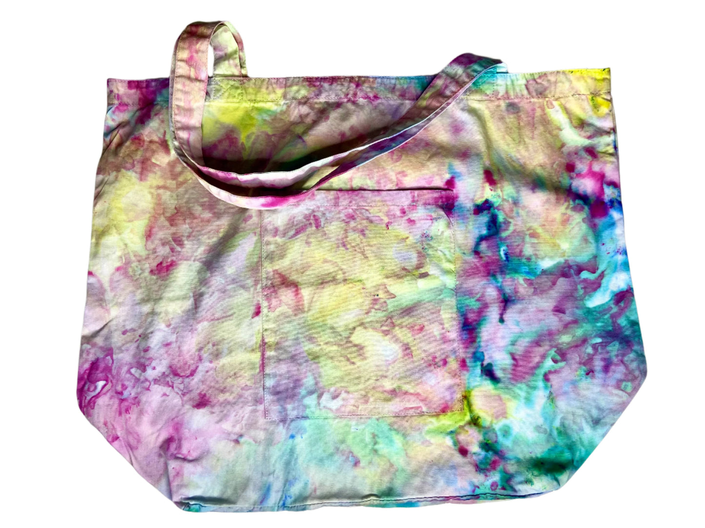 ice dyed cotton tote bags