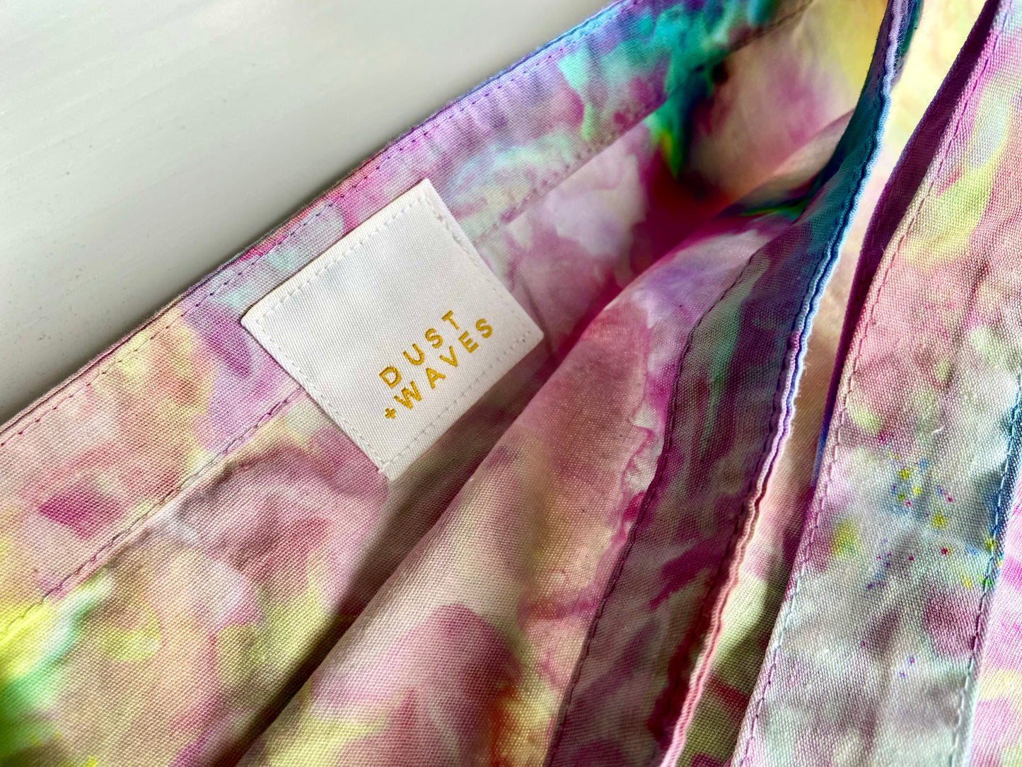 ice dyed cotton tote bags