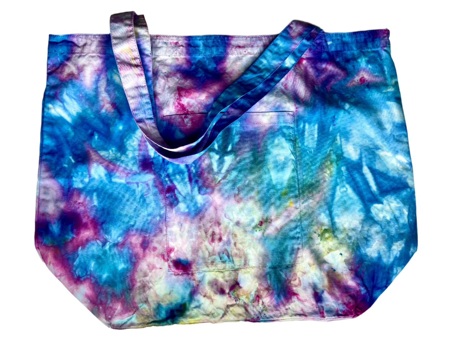 ice dyed cotton tote bags