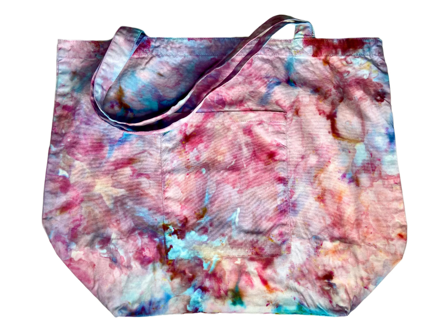 ice dyed cotton tote bags