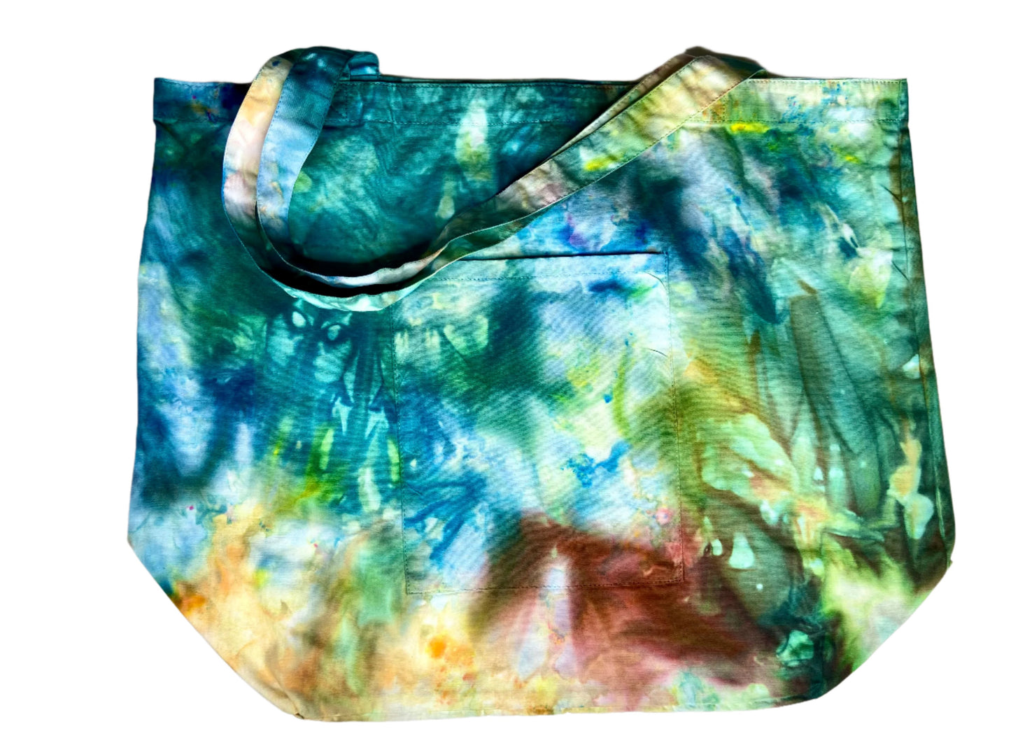 ice dyed cotton tote bags