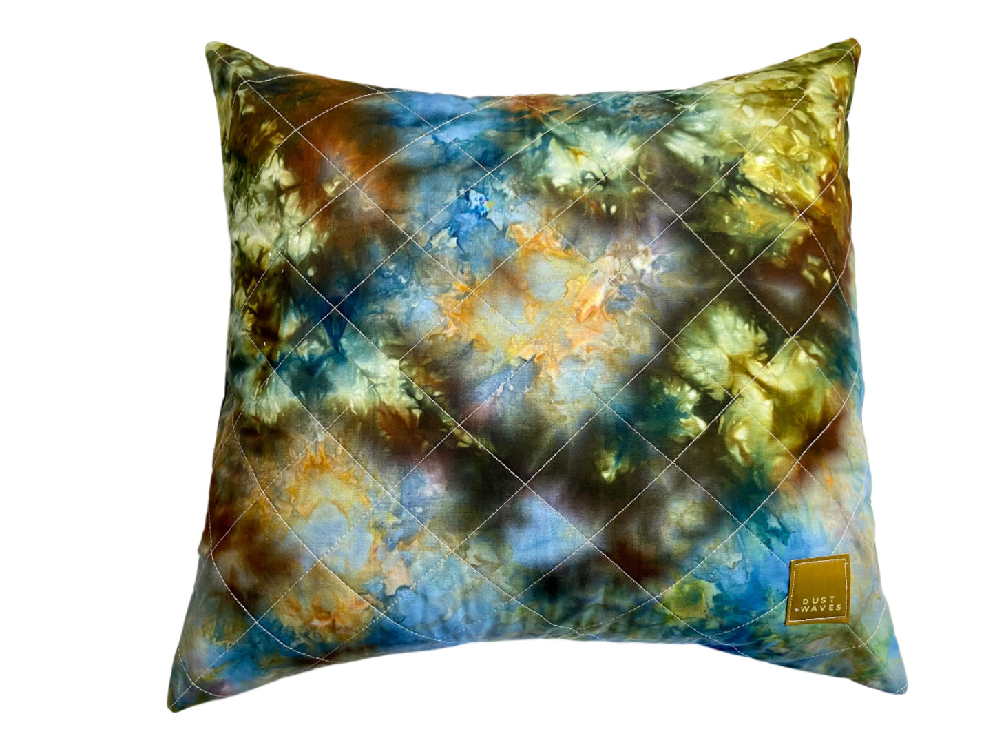 ice dyed quilted pillow covers