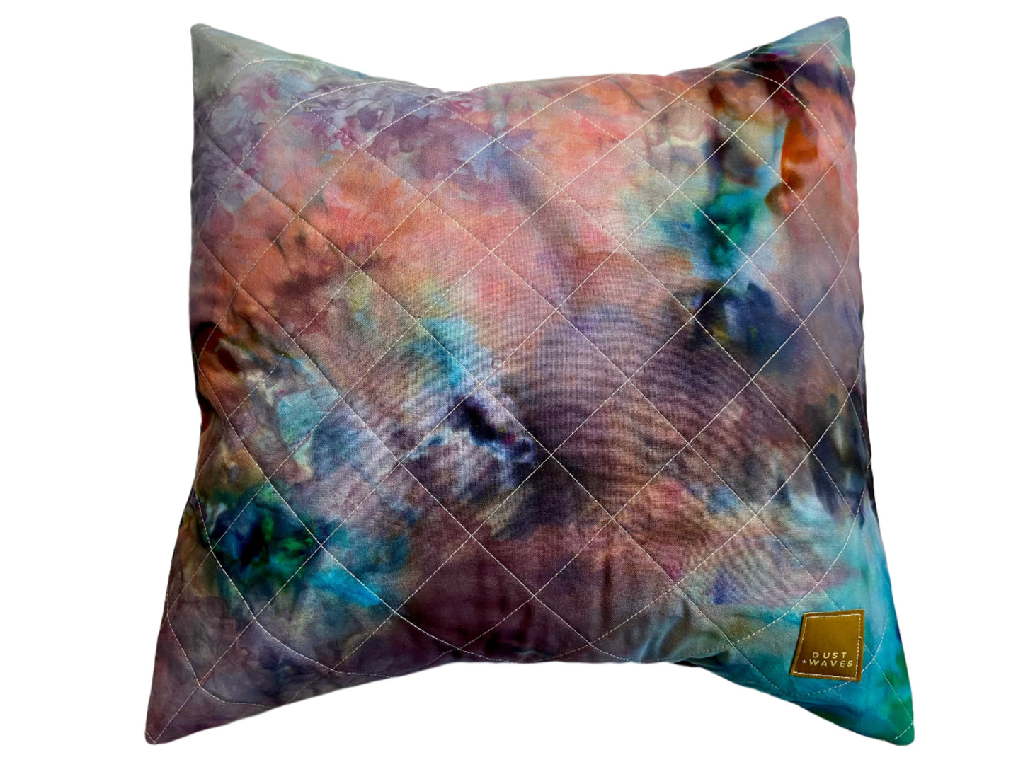 ice dyed quilted pillow covers