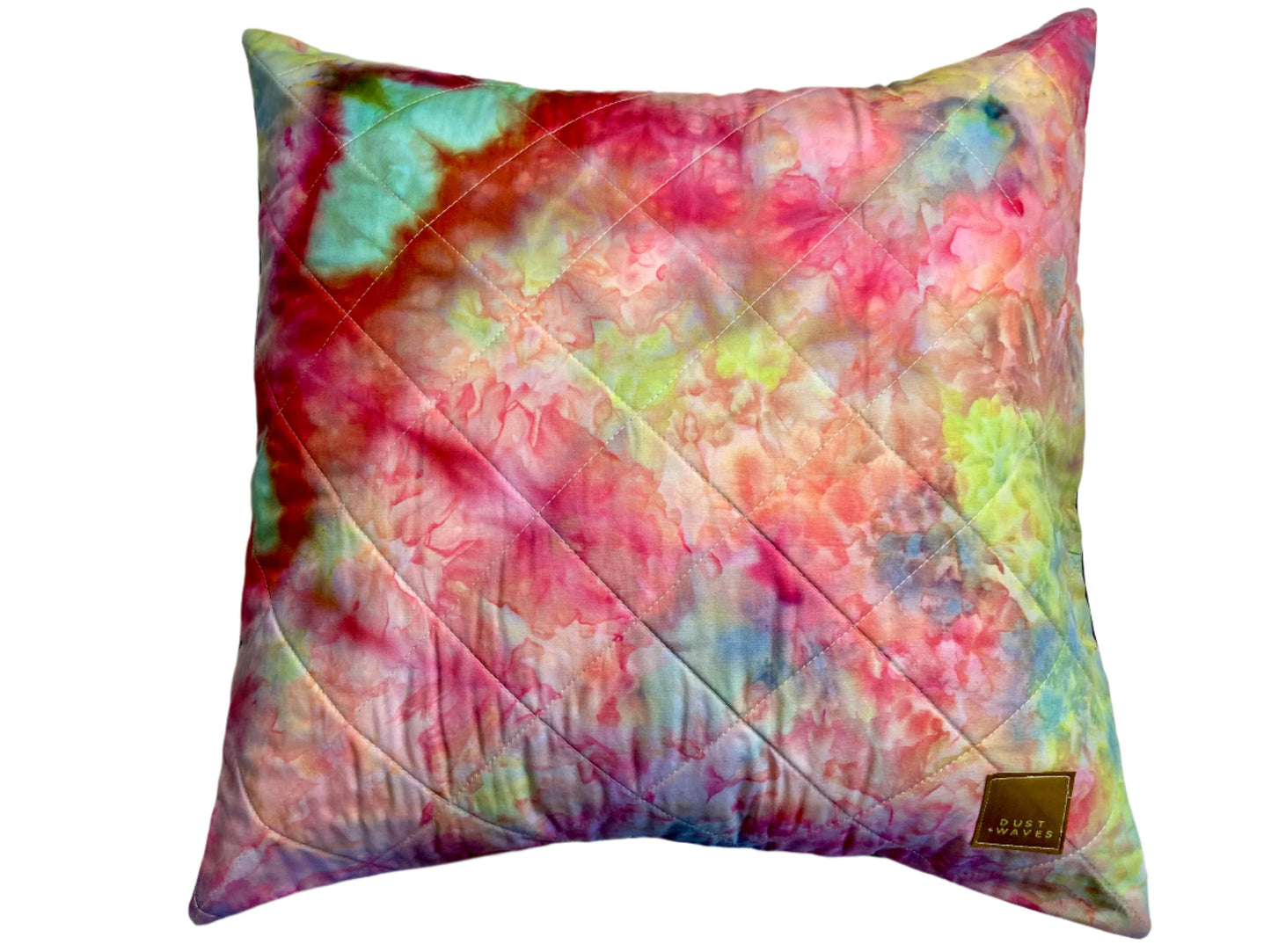 ice dyed quilted pillow covers