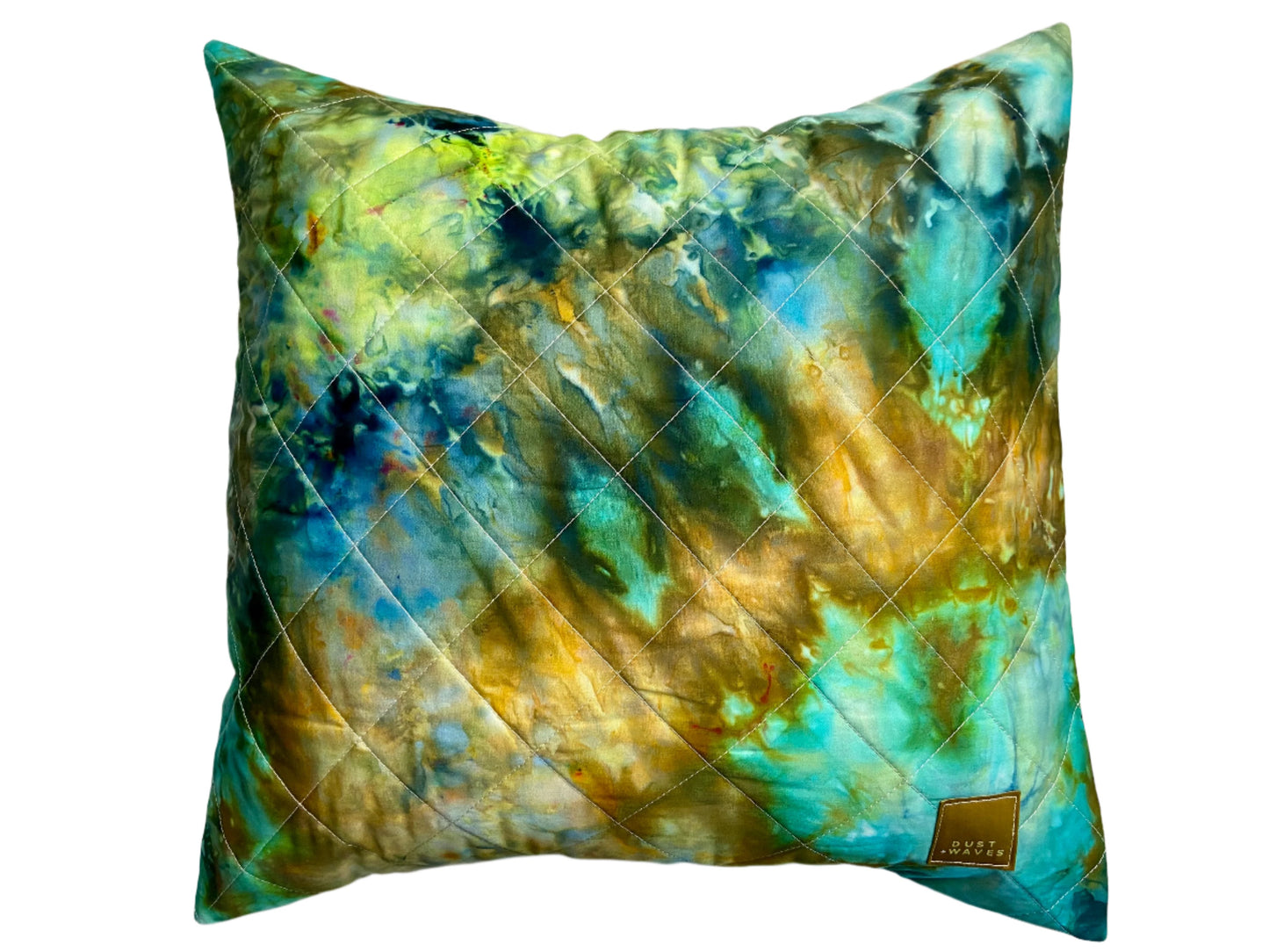 ice dyed quilted pillow covers