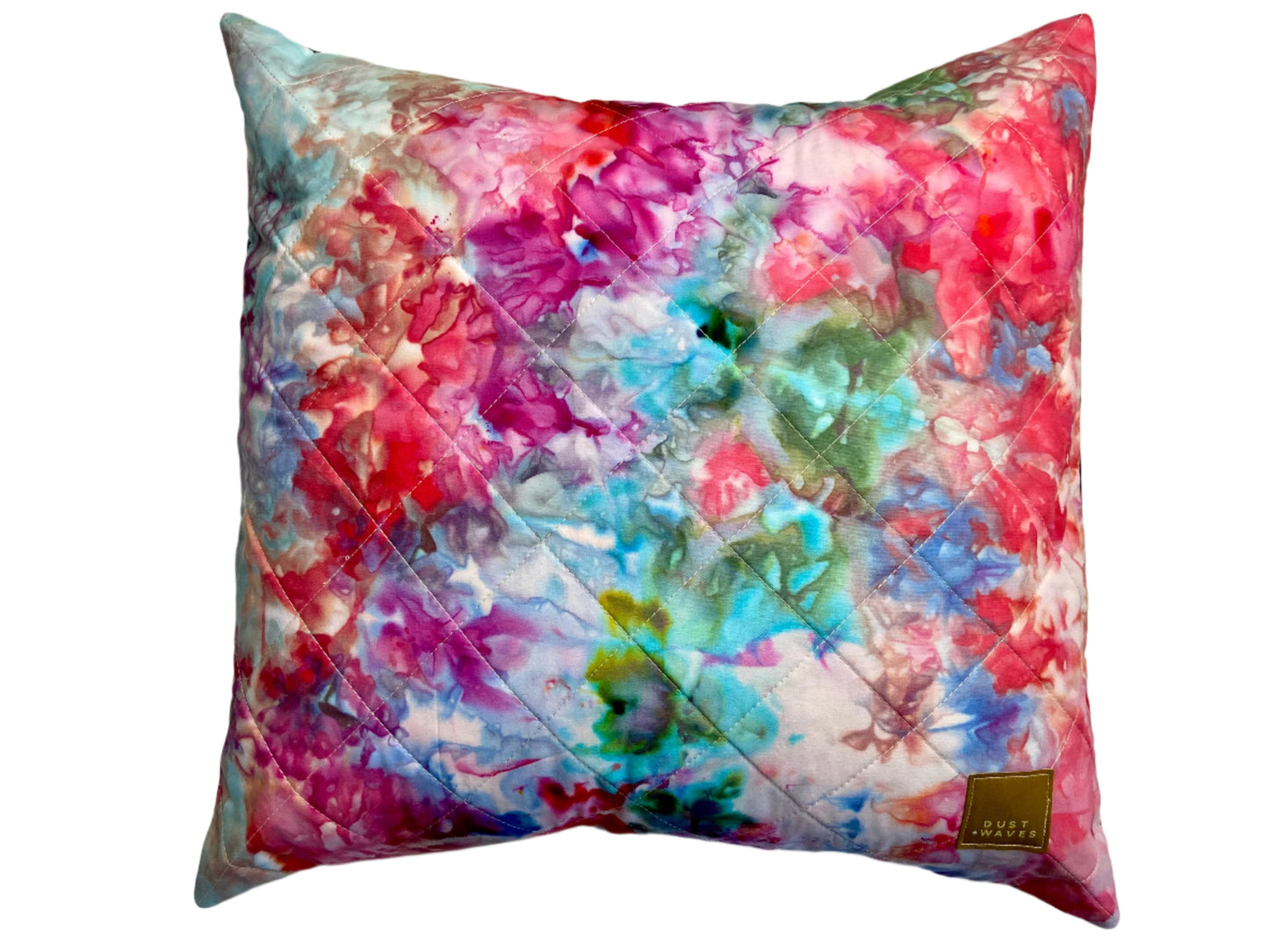 ice dyed quilted pillow covers