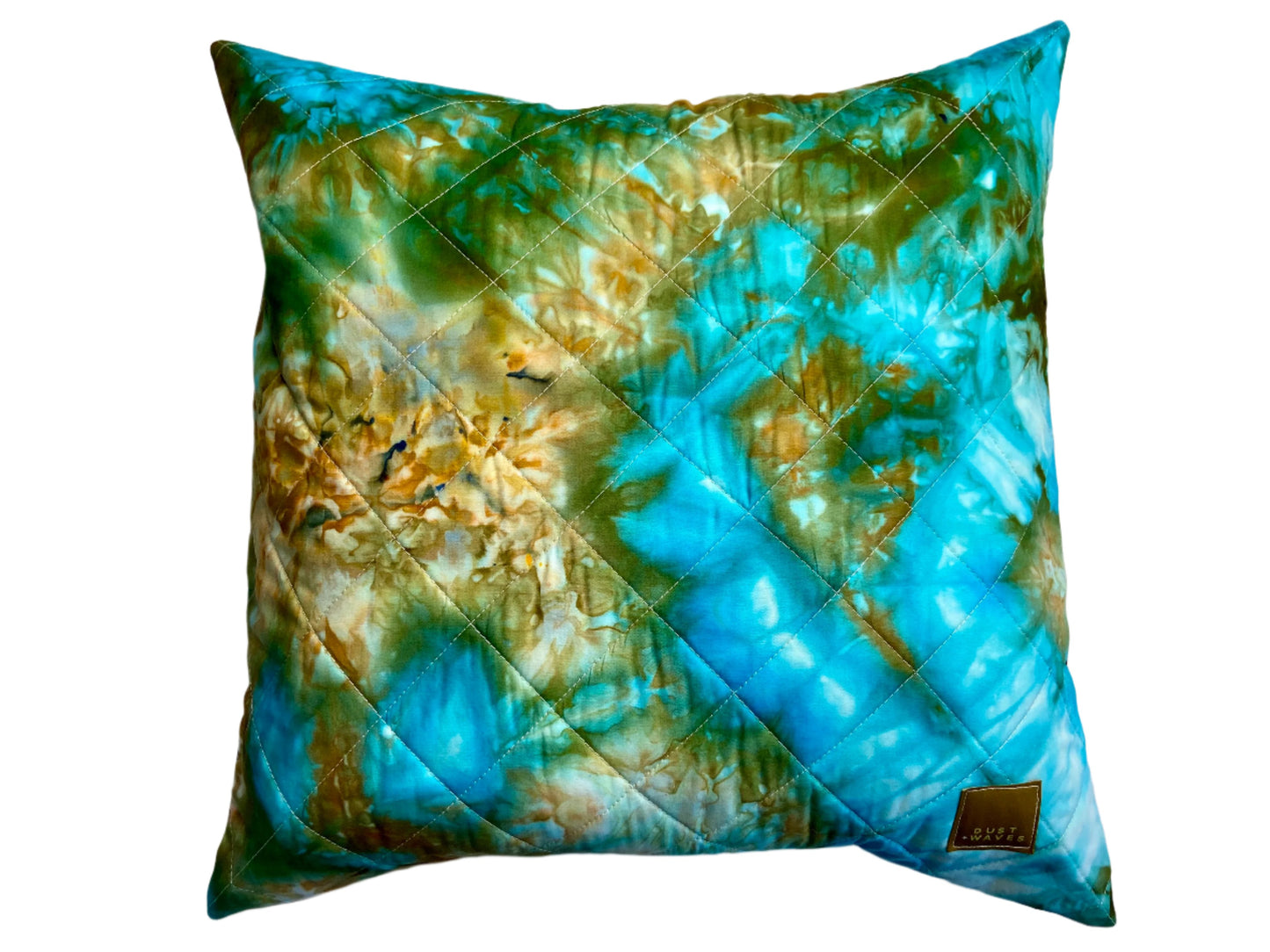 ice dyed quilted pillow covers
