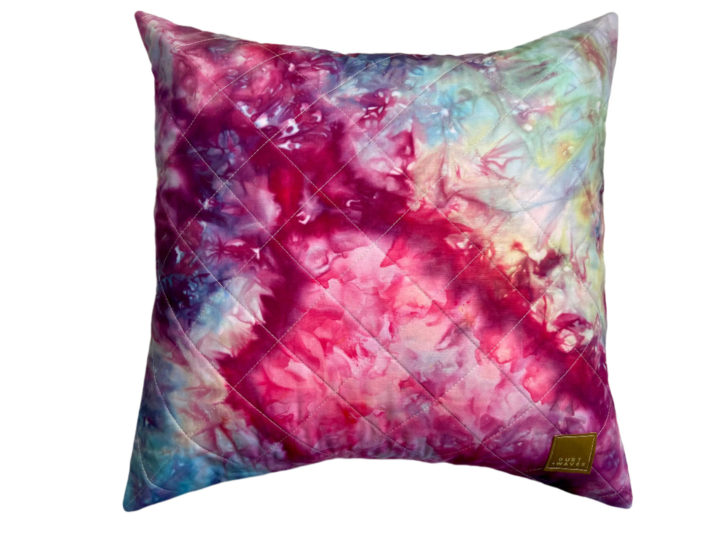 ice dyed quilted pillow covers
