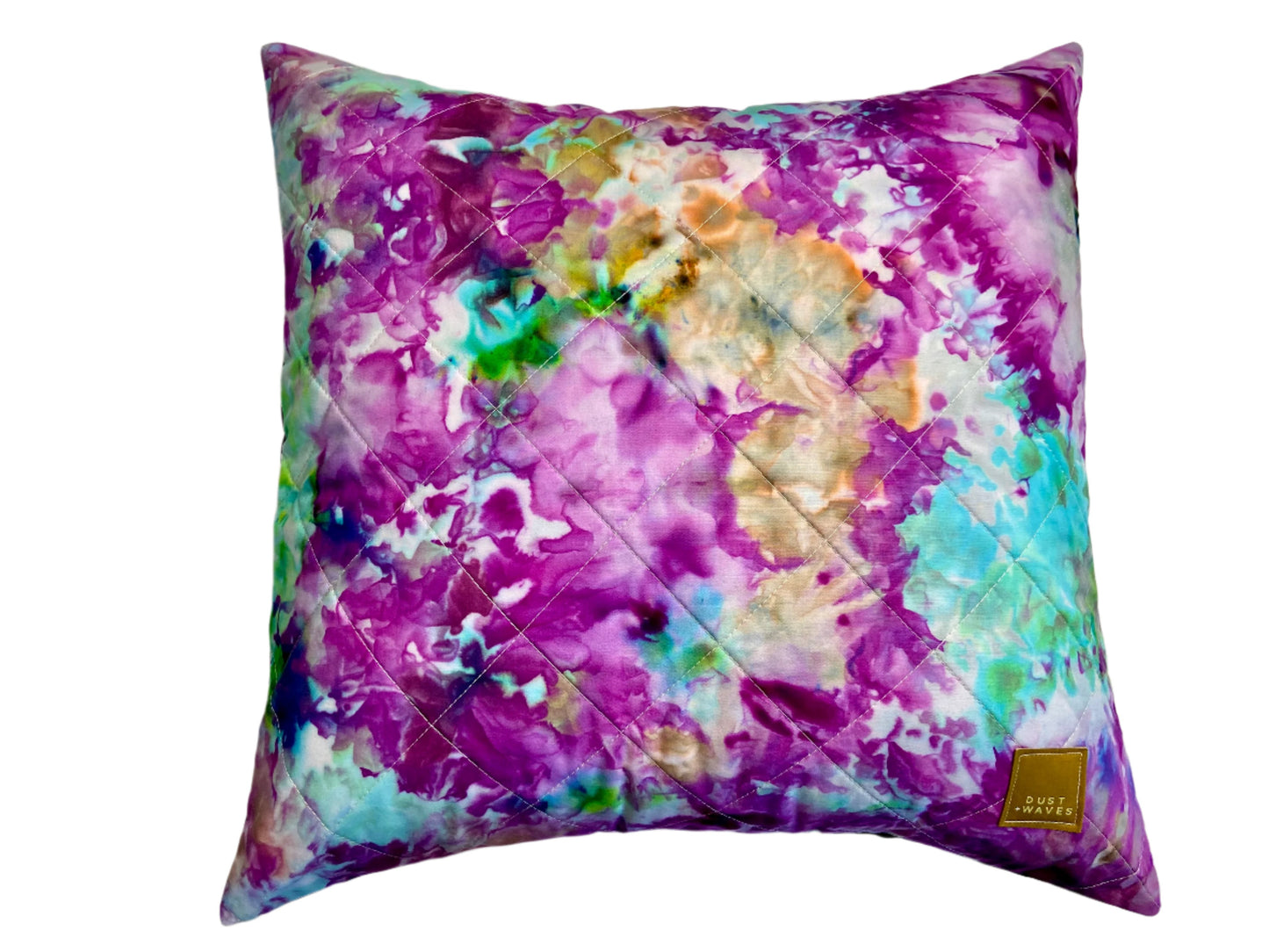 ice dyed quilted pillow covers