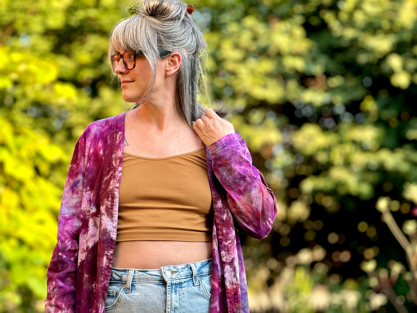 ice dyed jersey cotton duster coats