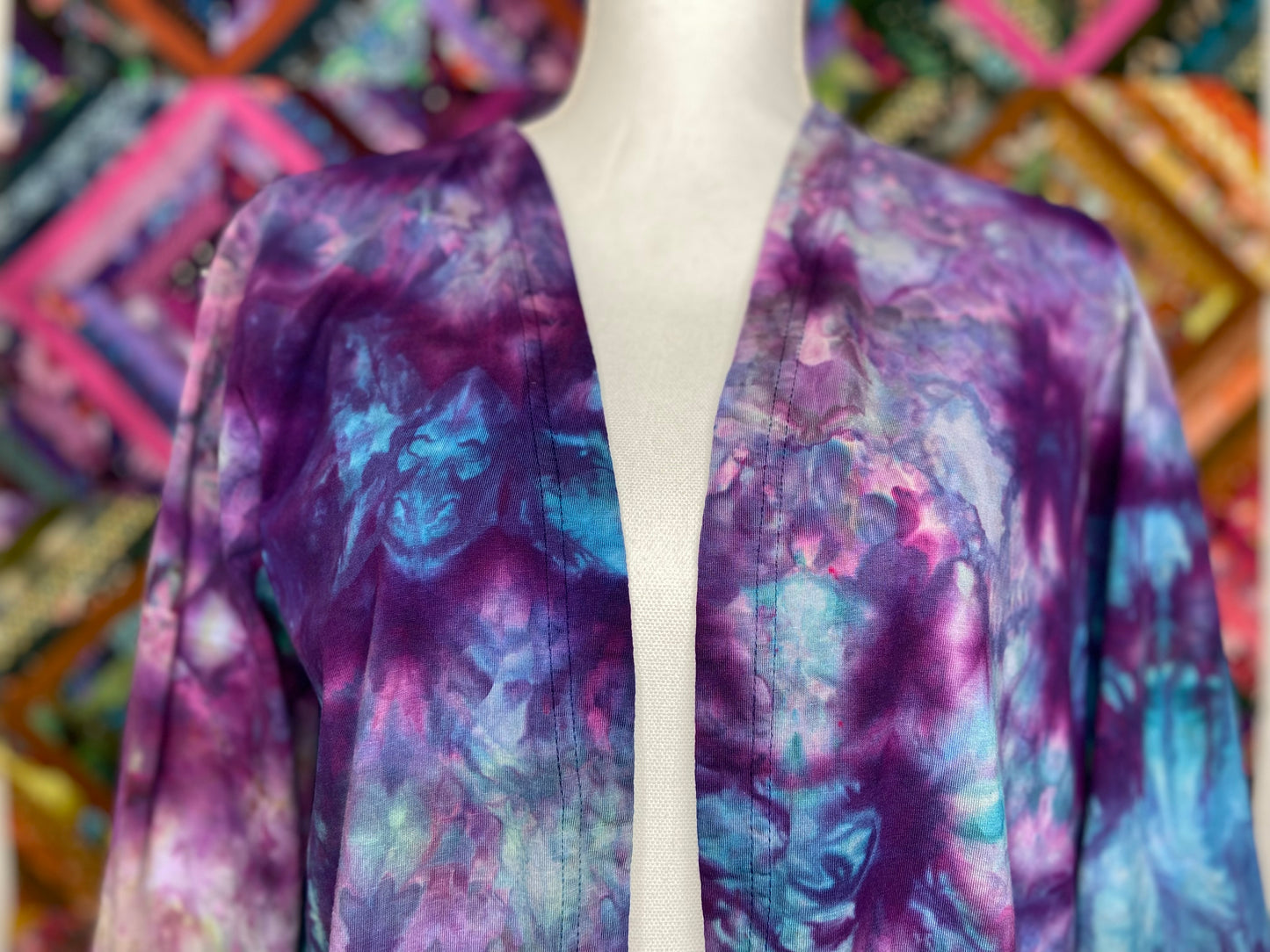 ice dyed jersey cotton duster coats