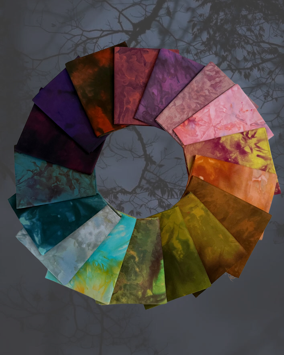 BLACK ROSE - Halloween overdye on maroon cotton base