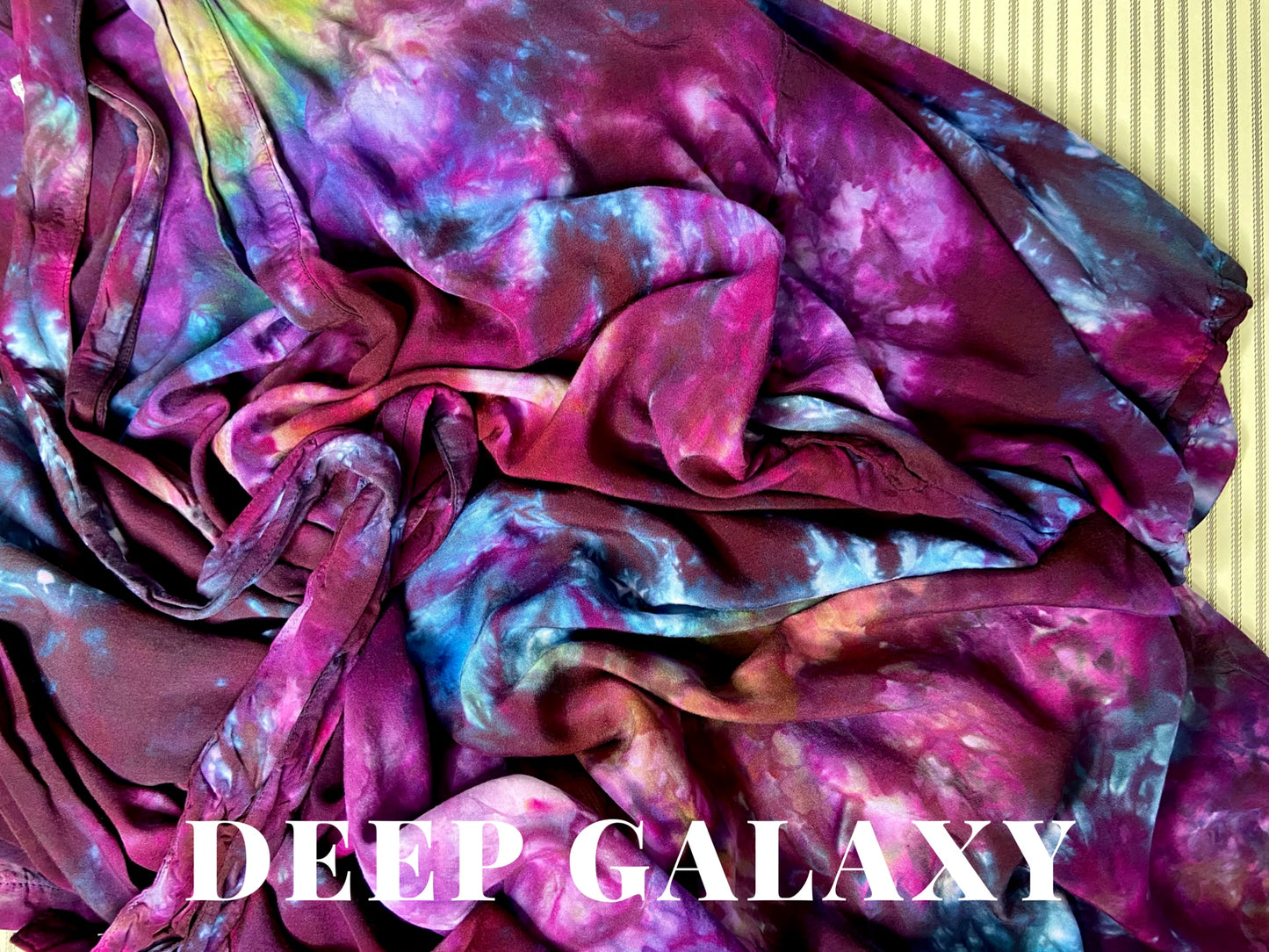 ice dyed short rayon robe