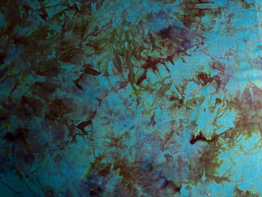 BANSHEE - Halloween overdye on teal cotton base