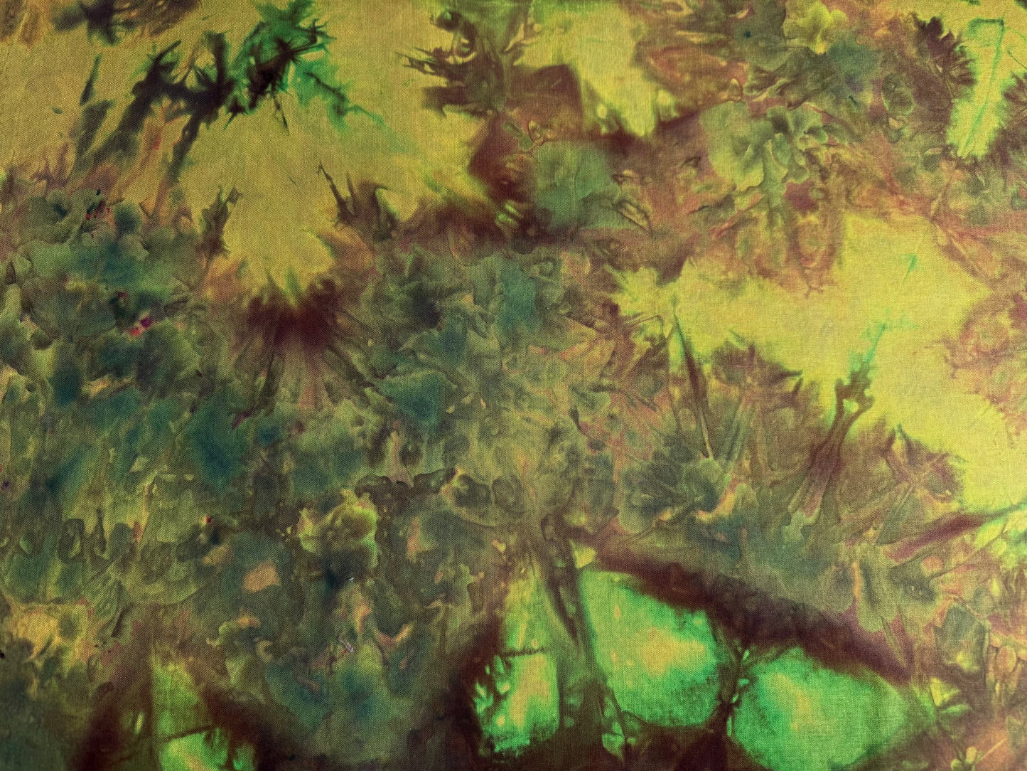 SWAMP MONSTER - Halloween overdye on yellow cotton base