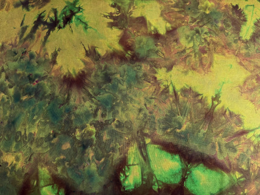 SWAMP MONSTER - Halloween overdye on yellow cotton base
