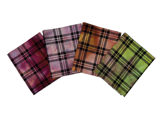 PLAID - overdye black print - FUNHOUSE COLLECTION - 4 colors