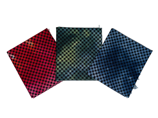 TINY GINHAM - overdye black print - FUNHOUSE COLLECTION - 3 colors