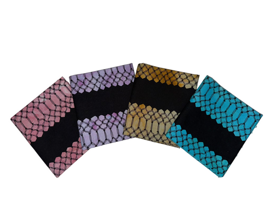 CURTAIN - overdye black print - FUNHOUSE COLLECTION - 4 colors