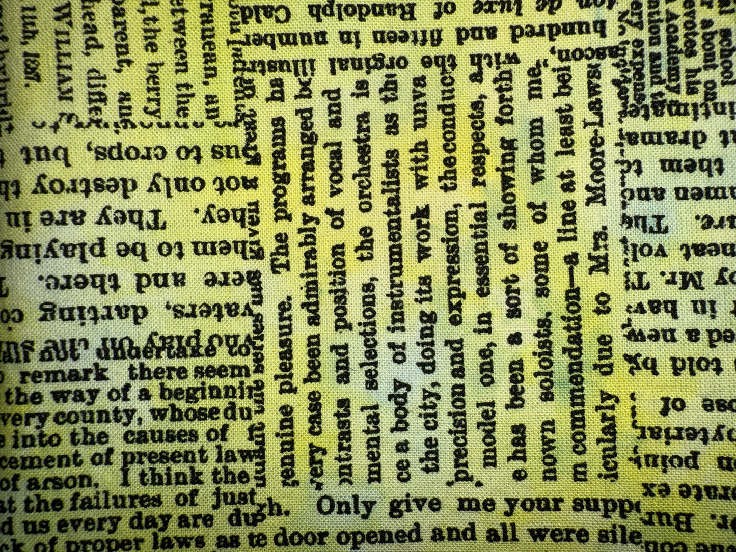 NEWSPRINT - overdye black print - 9 colors