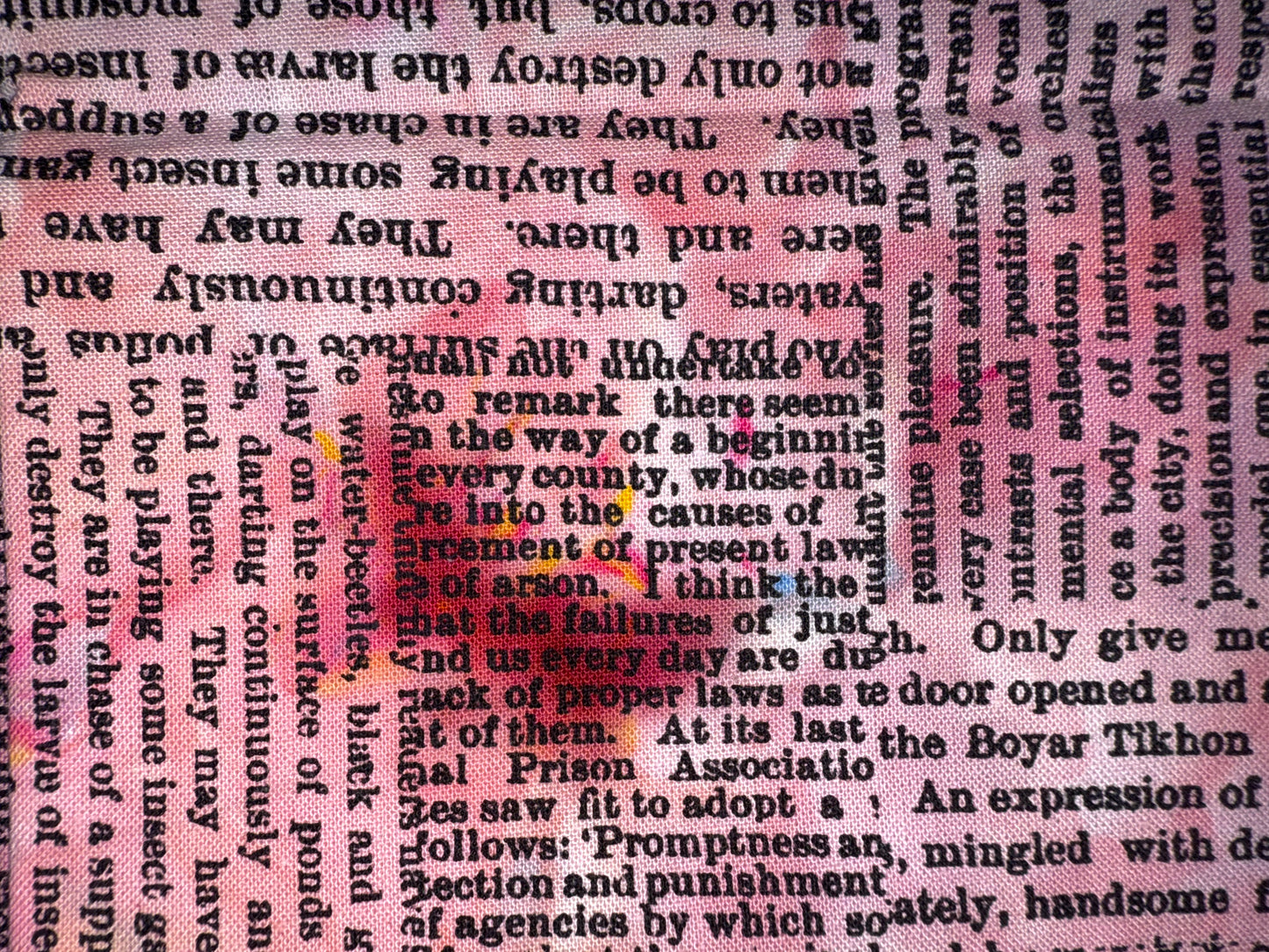 NEWSPRINT - overdye black print - 9 colors
