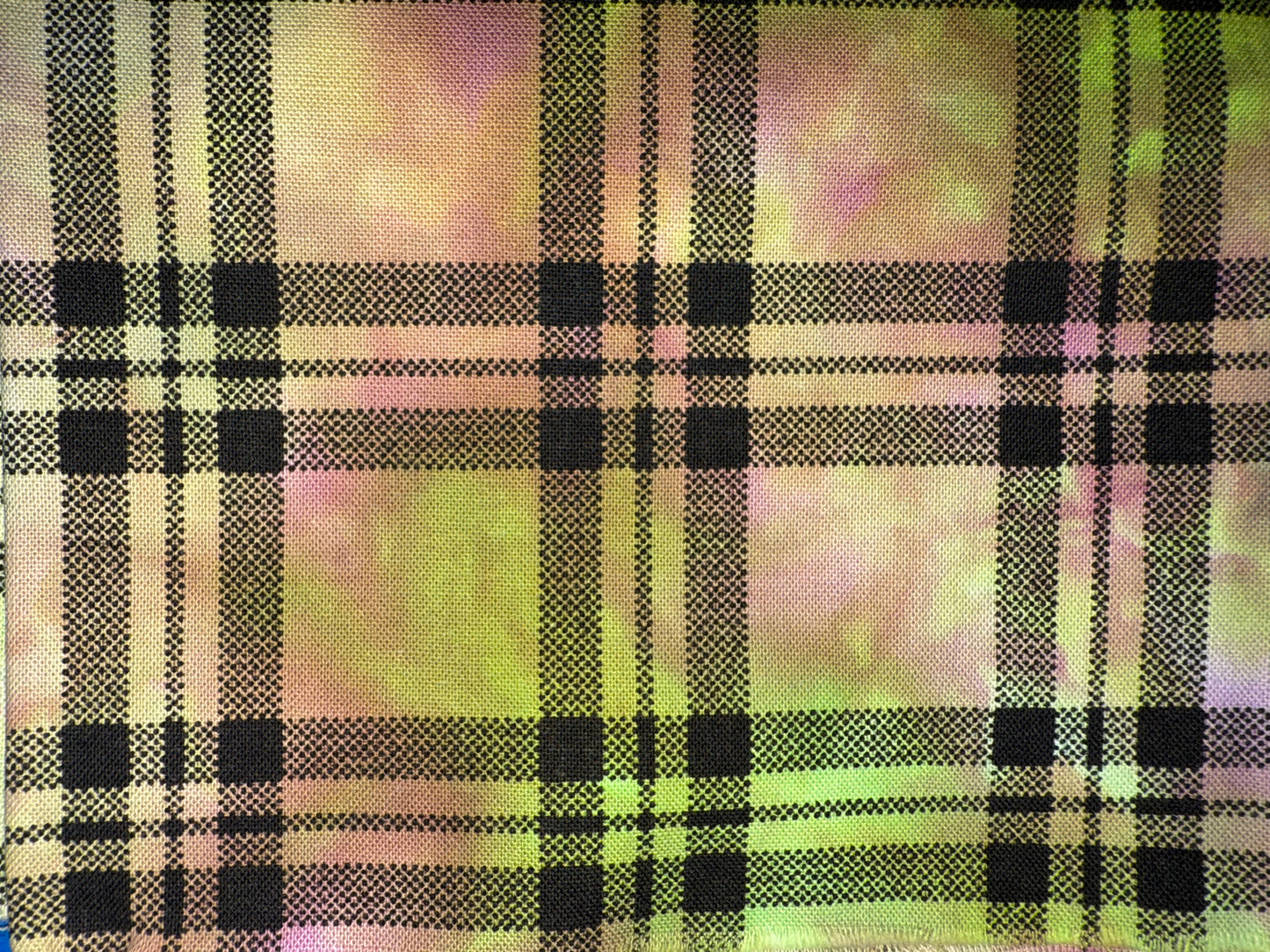 PLAID - overdye black print - FUNHOUSE COLLECTION - 4 colors