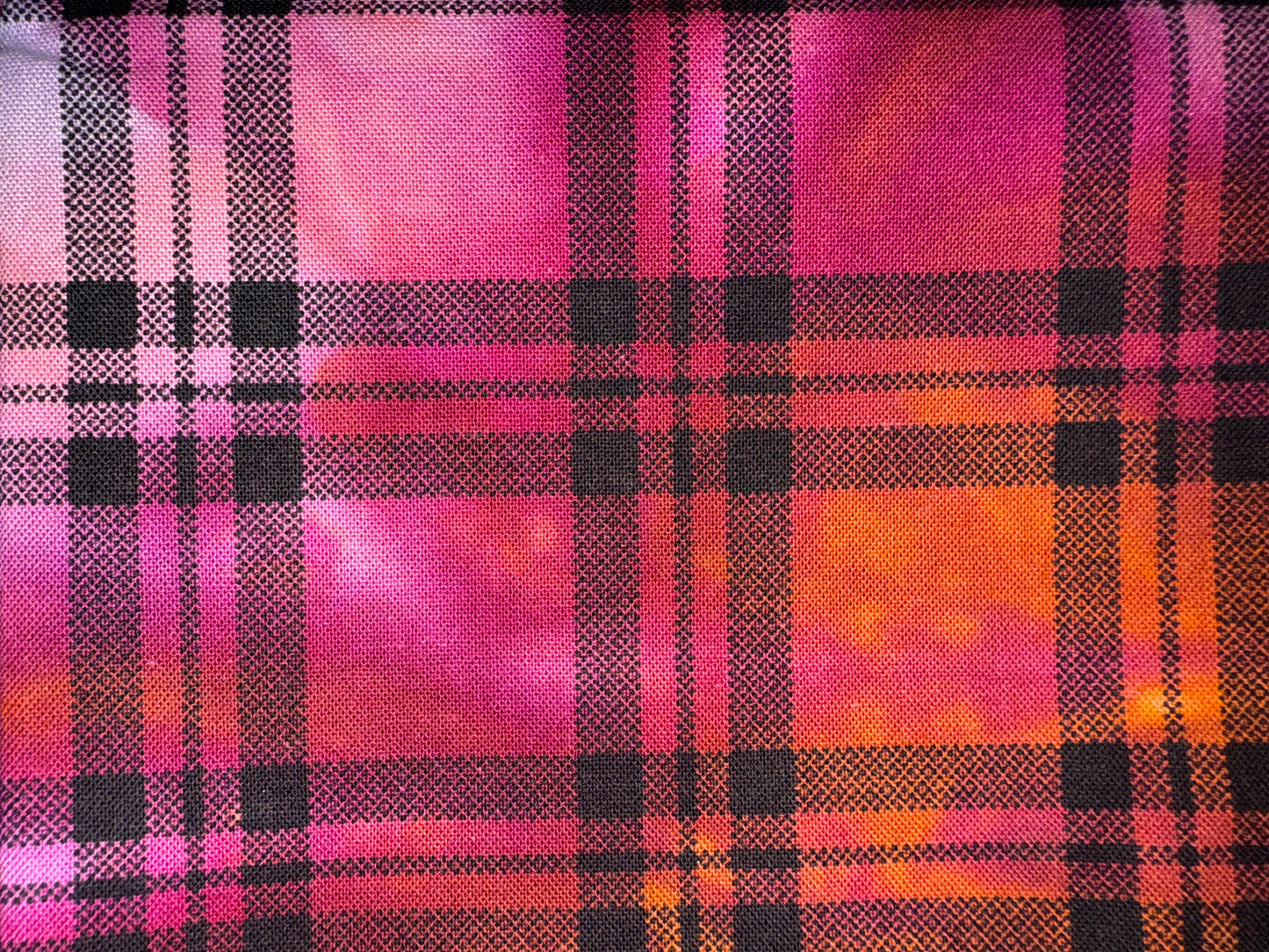 PLAID - overdye black print - FUNHOUSE COLLECTION - 4 colors