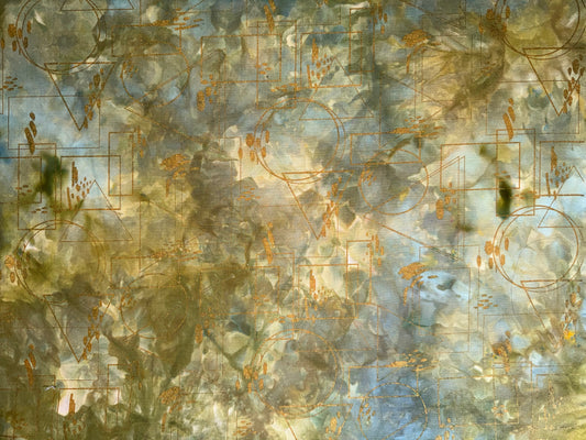 gold geo overdye - sage (new color)