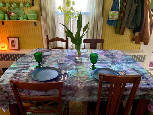 ice dyed cotton table cloths