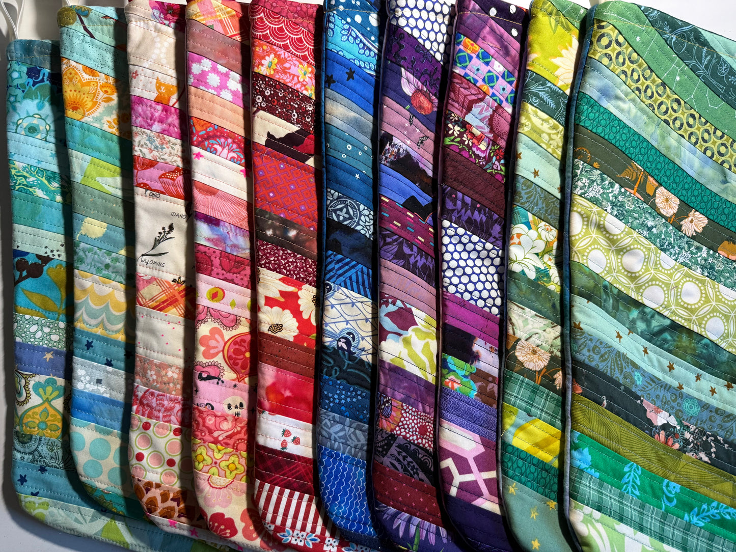 patchwork + dyed Christmas stockings