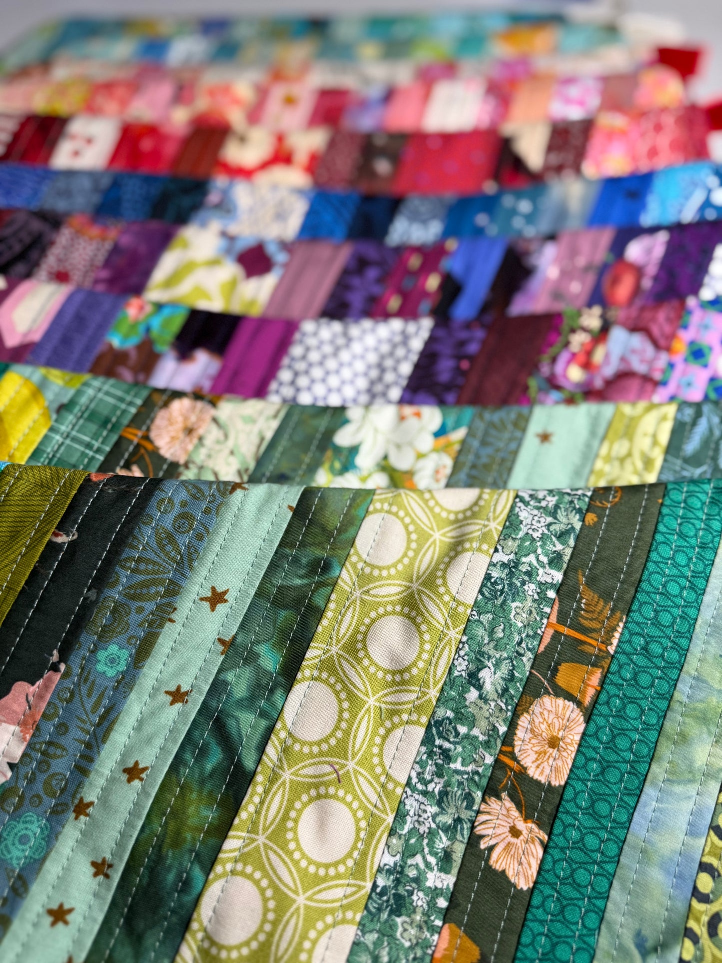 patchwork + dyed Christmas stockings