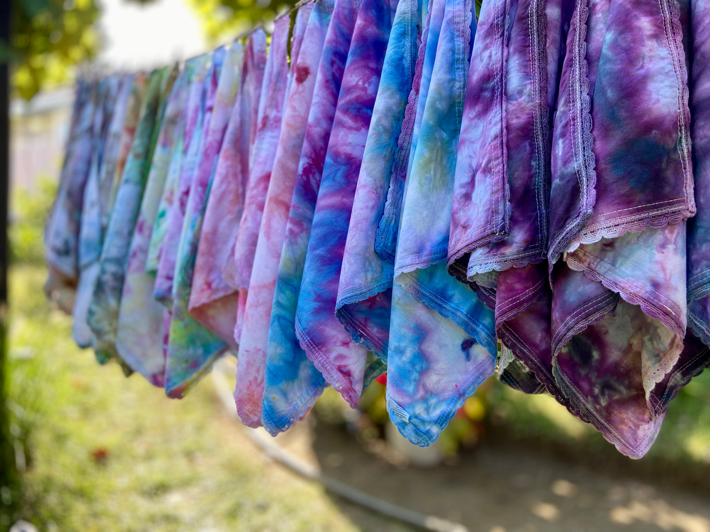 ice dyed cloth napkins