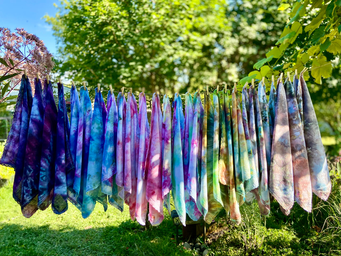 ice dyed cloth napkins