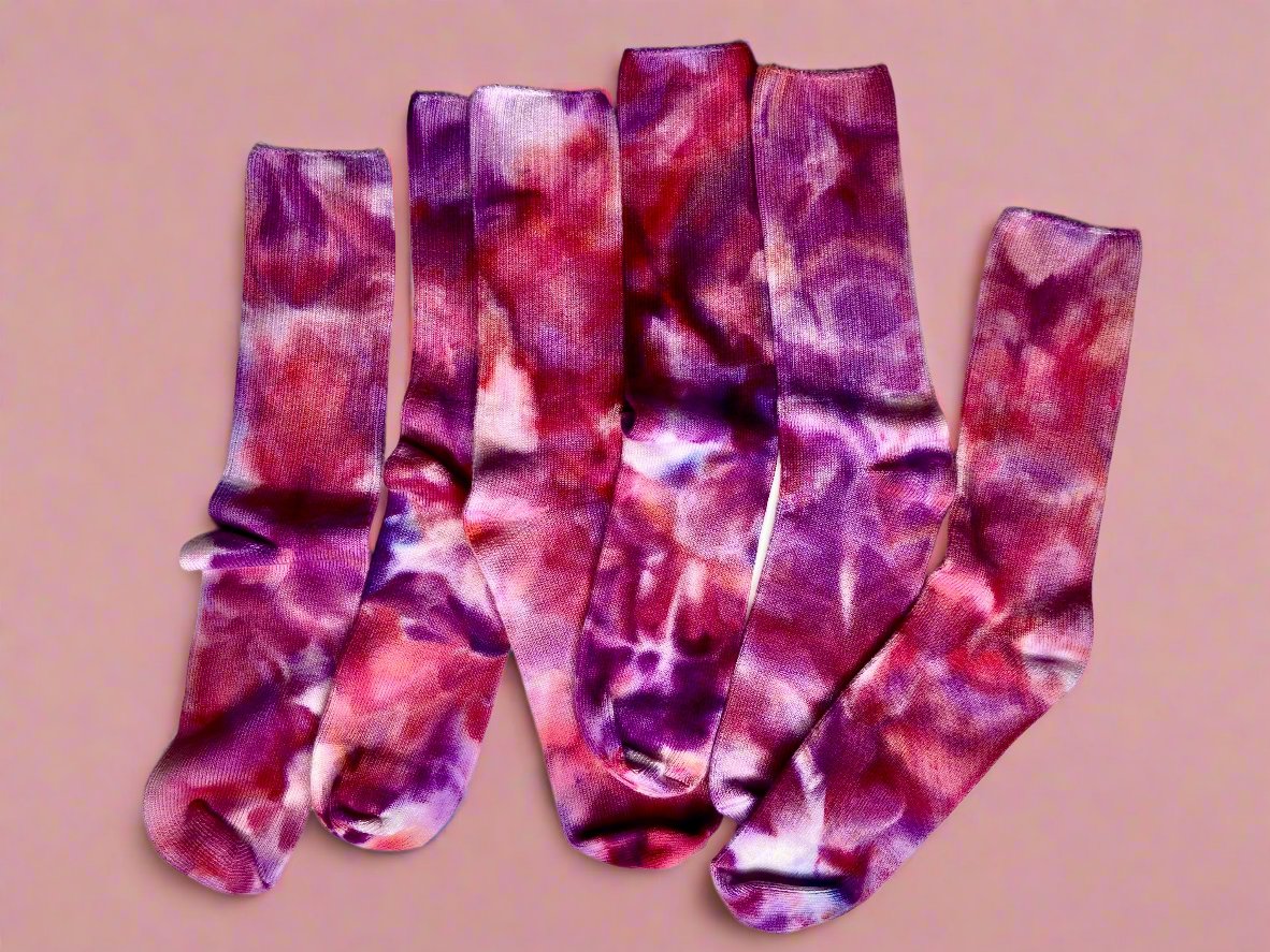 ice dyed bamboo adult socks