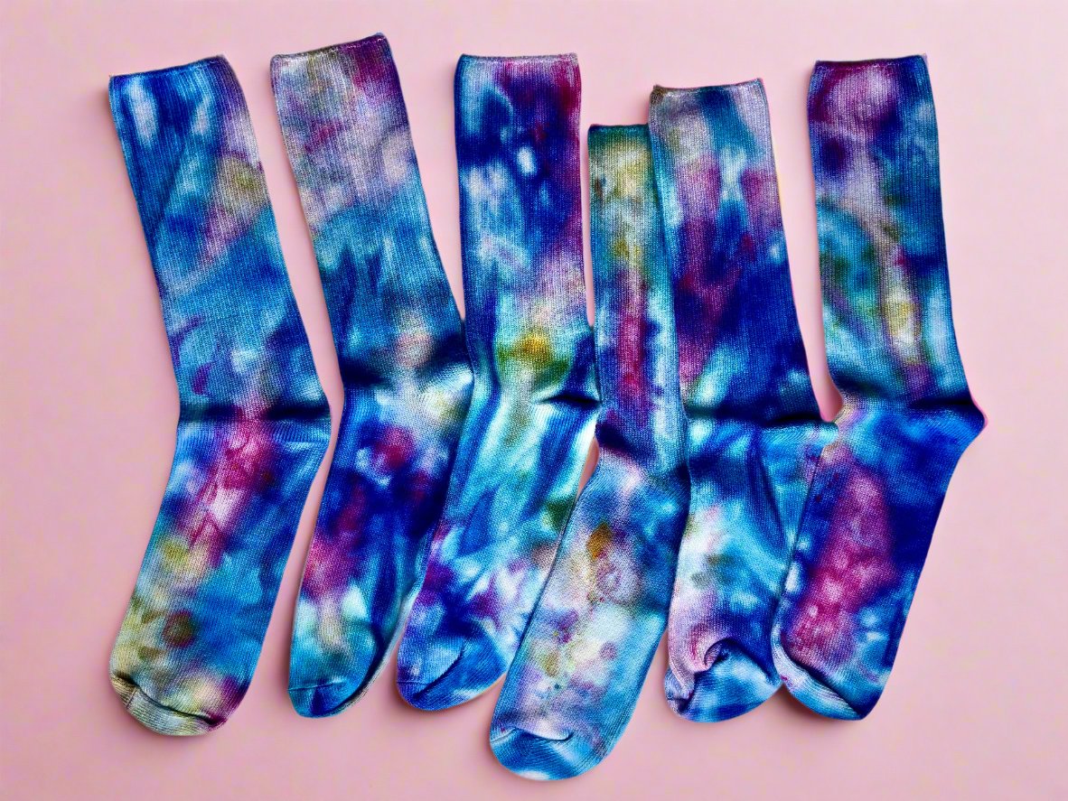 ice dyed bamboo adult socks