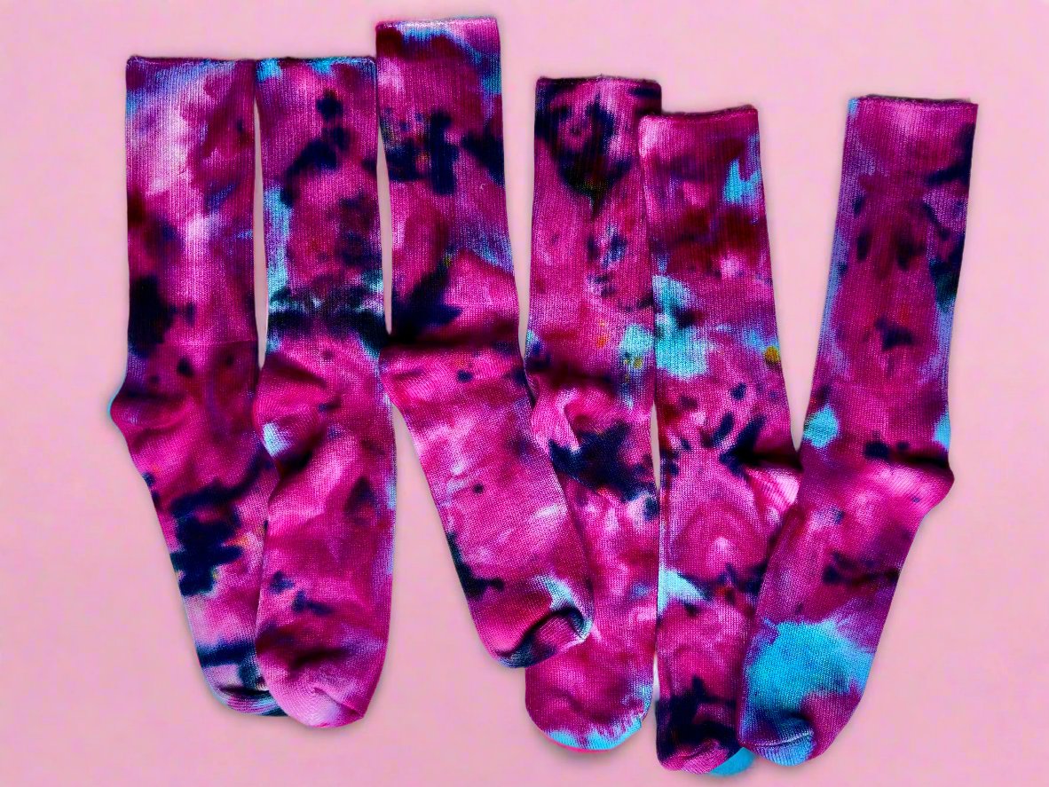 ice dyed bamboo adult socks